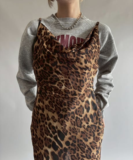 【USED】 Leopard long camisole One-Piece  /250920-035