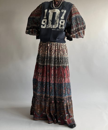 【RE;CIRCLE】 RE Indian Cotton Balloon Sleeved One-piece / 240912-004