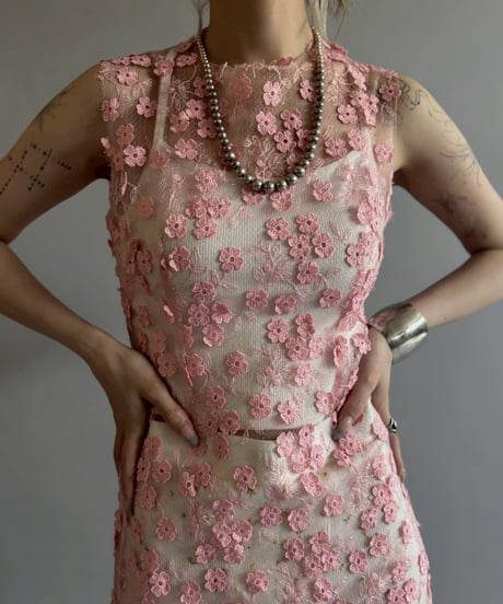 【USED】 Flower Pattern Lace N/S One-Piece / 260523-027