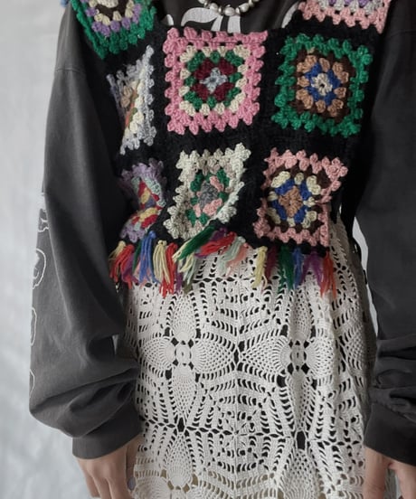 【RE;CIRCLE】 RE Granny × Crochet N/S One-piece①/211014-010