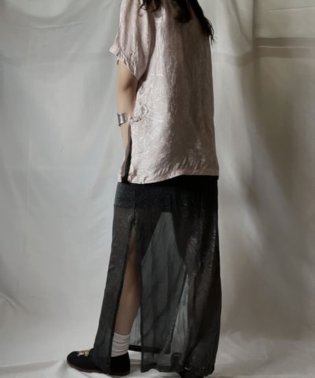【USED】 Silk Chinese Shirt② /210805-035