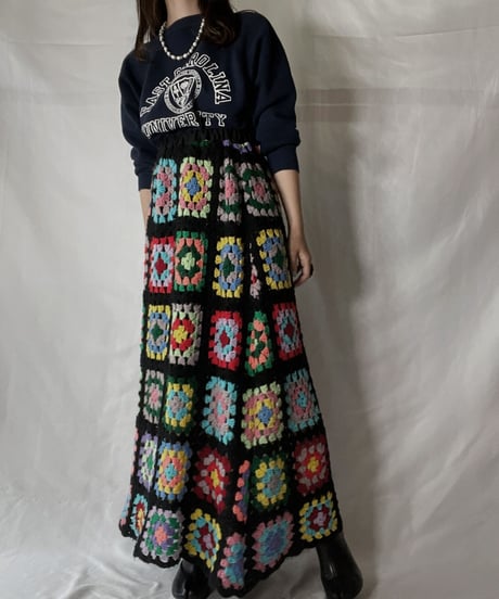 【RE;CIRCLE】 RE Granny Knit Long Skirt⑥/211014-026