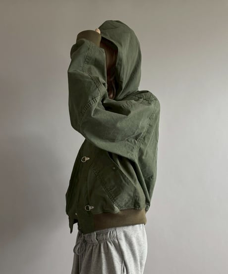 【RE;CIRCLE】RE U.S Military Rebuild Hooded Fireman Jacket Khaki / 260226-017