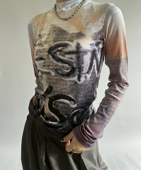 【USED】 Cop.Copine Velour Design Body Top  /251014-042