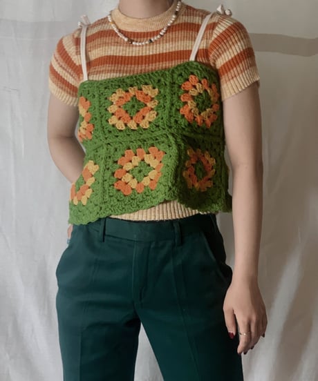 【RE;CIRCLE】 Granny Knit Camisole①/210404-007