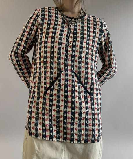 【USED】 HYSTERIC GLAMOUR Skull Pattern Top / 260411-019