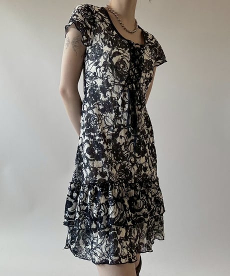 【USED】 Flower Pattern S/S One-Piece  / 250628-002