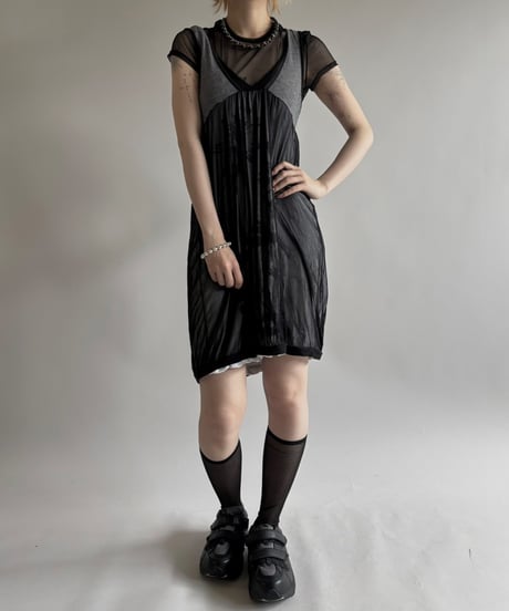 【USED】 Border Flower Pattern One-Piece  / 250531-015