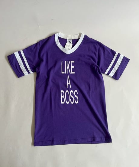 【USED】 LIKE A BOSS V-Neck Ringer T-Shirt /250503-008