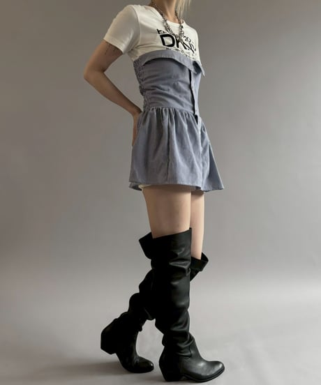 【RE;CIRCLE】  RE Stripe Shirt Mini One-Piece / 260611-007