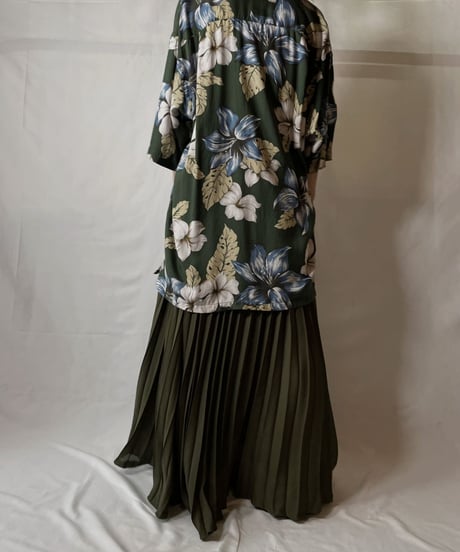 【USED】 Poly Long Pleats Skirt②/20210819-008