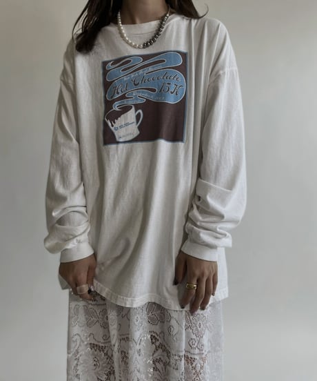 【USED】 Long Sleeves T-shirt “Hot Chocolate”/ 220507-001