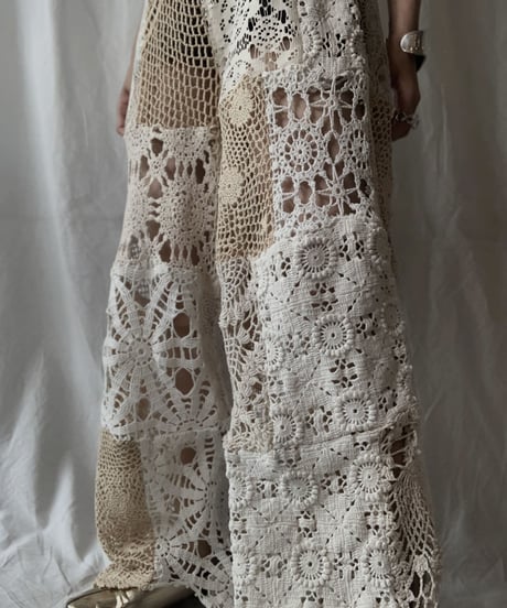 【RE;CIRCLE】 RE Crochet Patchwork Pants / 210630-005