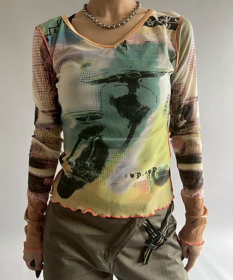 【USED】 Cop.Copine Sheer Design Top  /251014-036