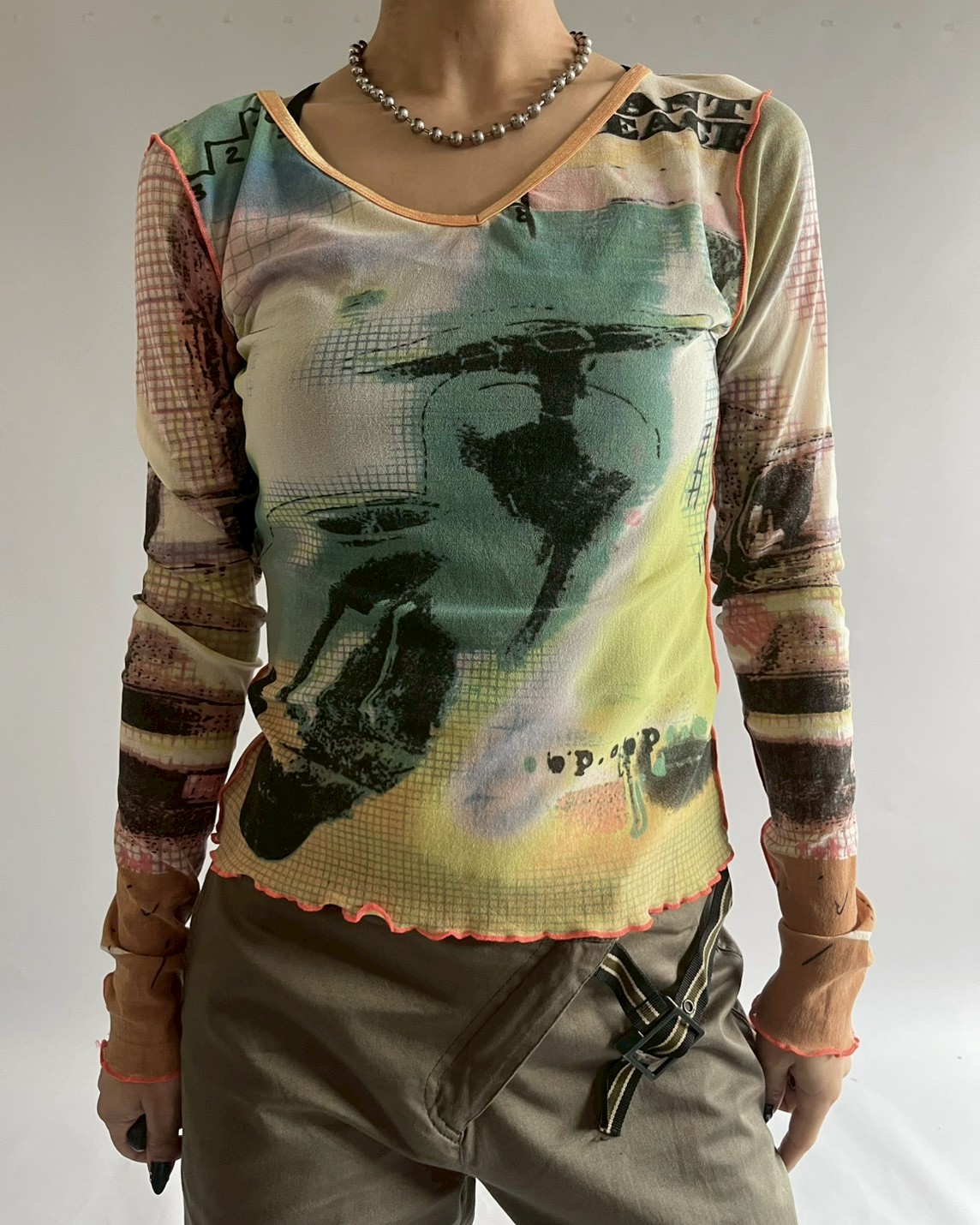 USED】 Cop.Copine Sheer Design Top /251014-036