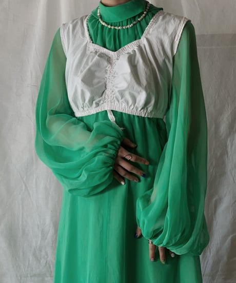 【USED】  White Cotton Tyrol Blouse/210407-022