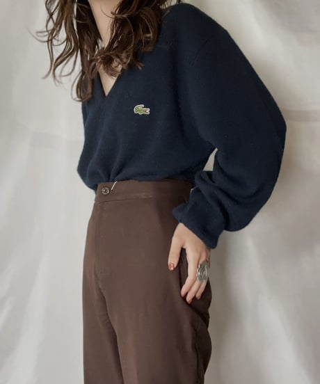 【USED】   LACOSTE Knit Top①/211126-006