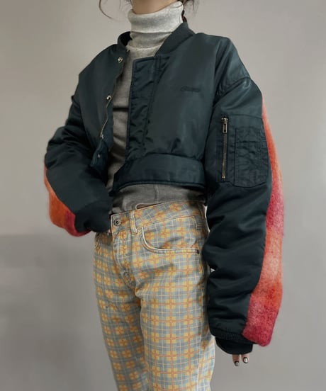 【RE;CIRCLE】 RE Short MA-1 Blanket Docking Jacket Navy / 221208-005