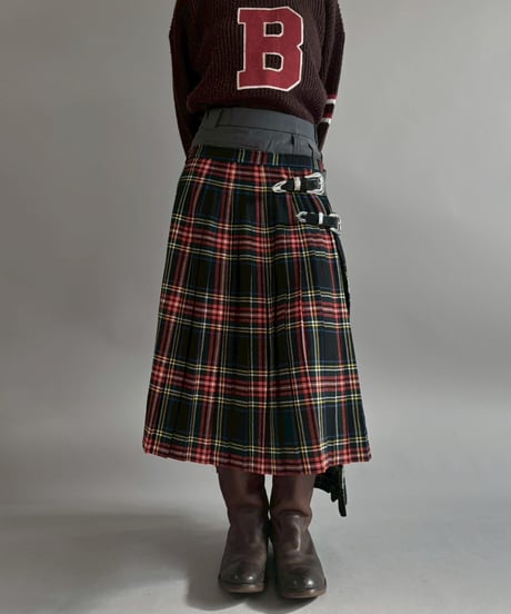 【RE;CIRCLE】 RE Kilt Long Skirt / 260108-003