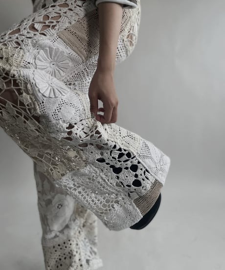 【RE;CIRCLE】 RE Crochet Patchwork Pants / 220623-028