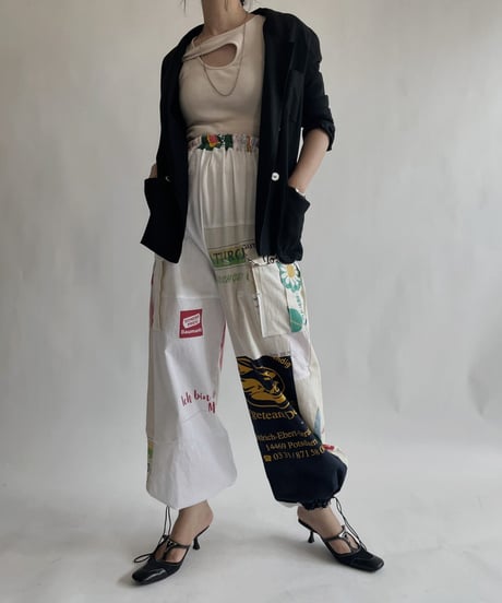 【RE;CIRCLE】 RE Eco-Friendly Bag Draw Cord Pants / 220825-024