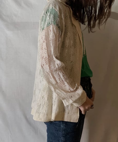 【USED】 L/S Lace Shirt /210303-018