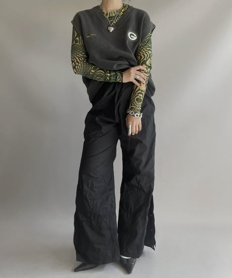 【USED】 L/S Patterned Sheer Poly top/ 231125-002