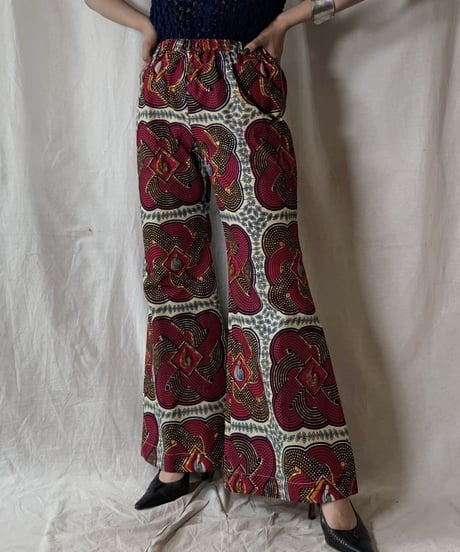 【RE;CIRCLE】 RE African Batik Flare Pants②/210428-013