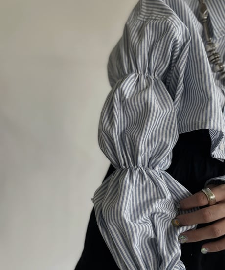 【RE;CIRCLE】 RE Short Striped Shirt / 220609-007