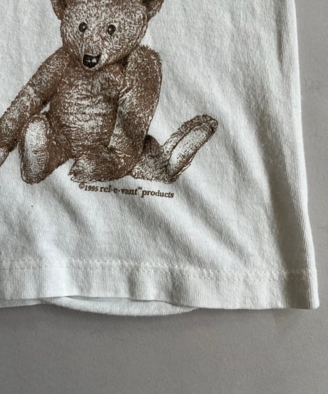 【USED】 Made in USA 90's Bear Patterned T-Shirt /240720-001