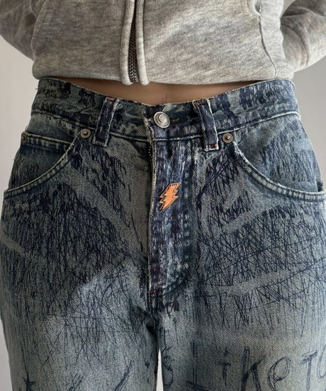 【USED】 W&LT 97AW Graffiti Denim Pants / 251108-020