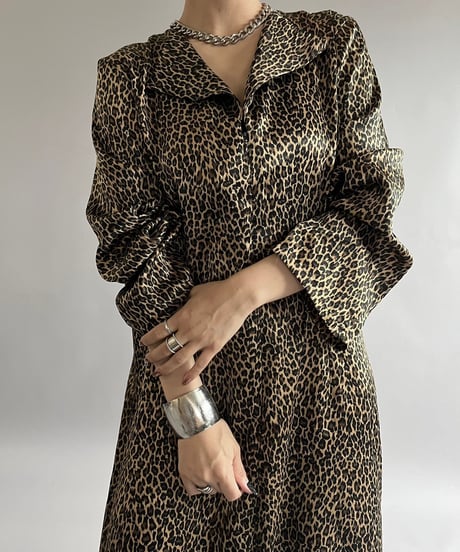 【USED】MOGAN TAYLOR Leopard Patterned Long One-Piece /240907-038
