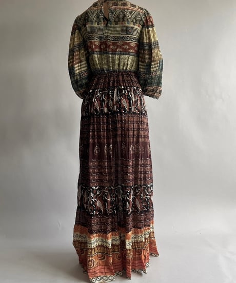【RE;CIRCLE】 RE Indian Cotton Balloon Sleeved One-piece / 240912-006