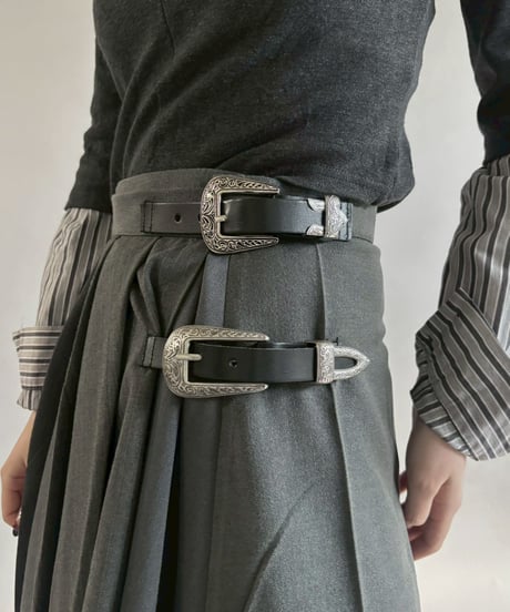 【RE;CIRCLE】 RE Suit Pleats Wrap Skirt/ 260108-013
