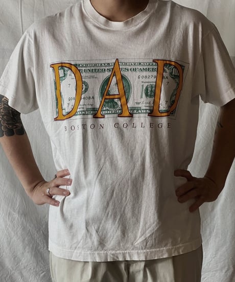 【USED】S/S T-shirt BOSTON COLLEGE "DAD" /210602-047