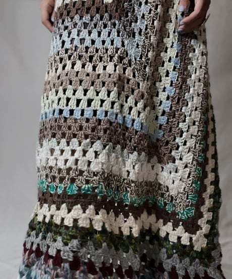 【RE;CIRCLE】 RE Granny Knit Long Skirt③/211014-023