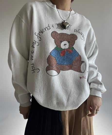【USED】 Made in USA 90s Russell Athletic Hand Paint Sweat /250118-030