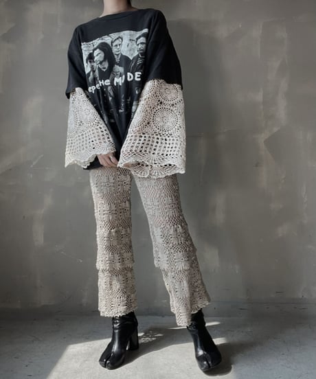 【RE;CIRCLE】 RE Crochet Tiered Pants④/20220317-009