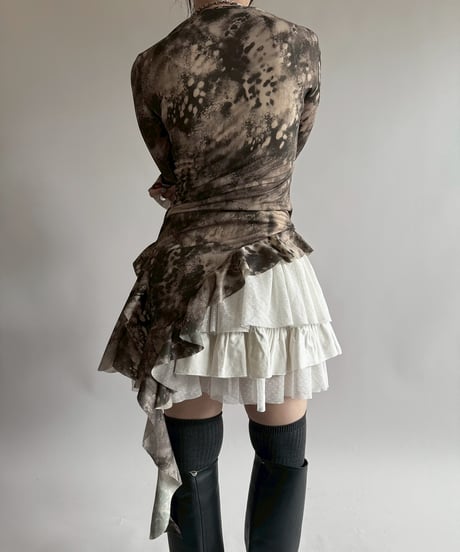 【USED】 Pattern L/S Sheer Top /250412-025