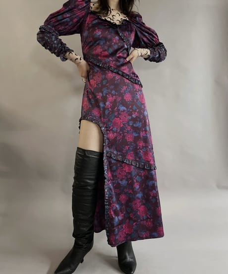 【USED】 Poly Flower Patterned One-piece / 230401-002