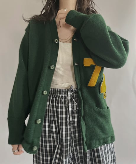 【USED】  Lettered Cardigan / 221105-008