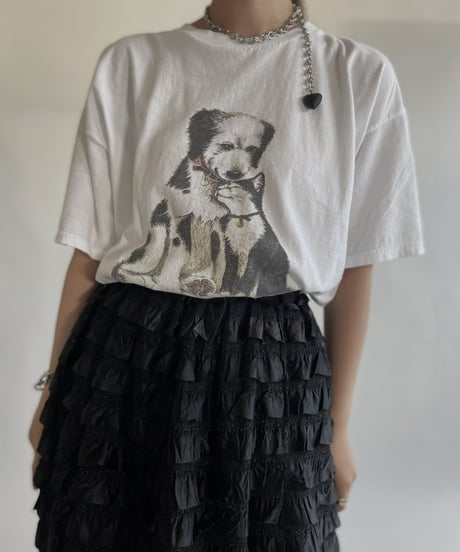 【USED】 Short Sleeved Dog and  Cat T-shirt / 220611-013