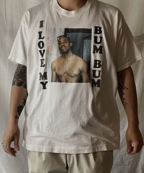 【USED】S/S T-shirt ”I LOVE MY BUM BUM“/210604-051