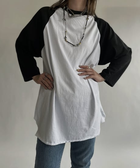 【USED】 Raglan T-shirt Black / 220618-001