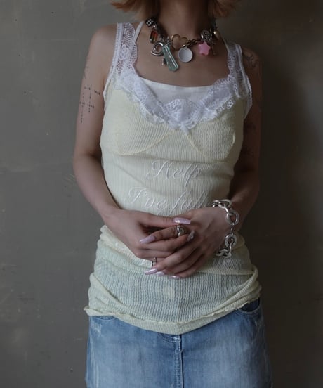 【RE;CIRCLE】 Re Embroidered Camisole Top  /  250724-017