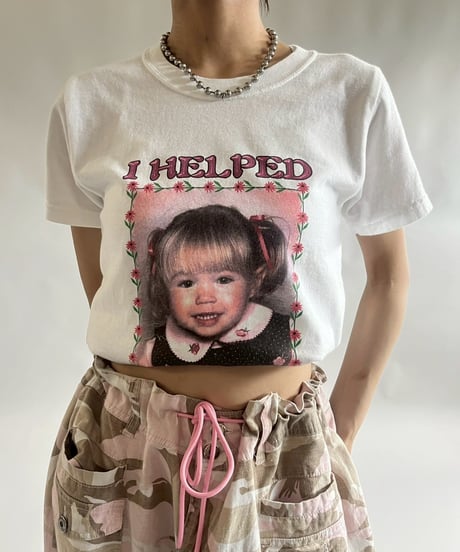 【USED】 RESIZED 00s GILDAN I HELPED BROOKE! T-Shirt / 250830-023