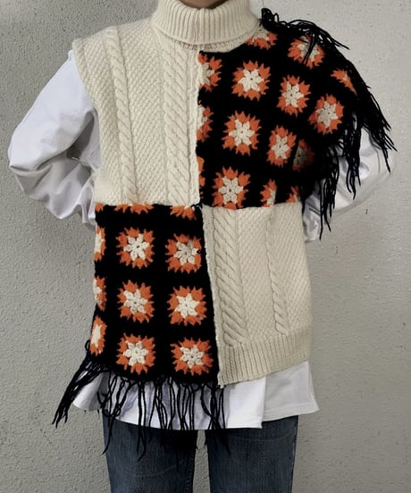 【RE;CIRCLE】 Granny Knit Vest /210125-007