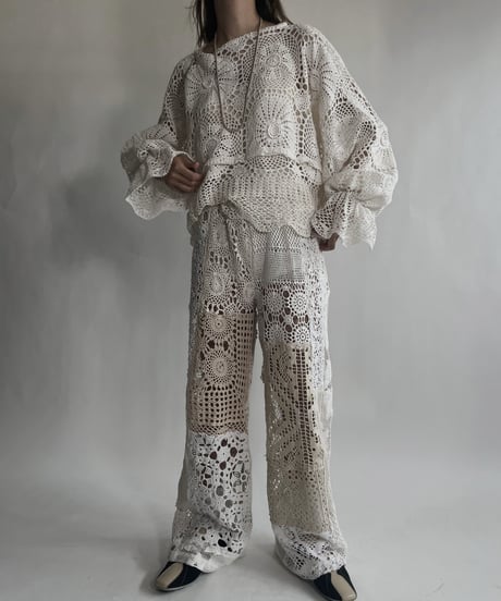 【RE;CIRCLE】 RE Crochet Top / 220623-011