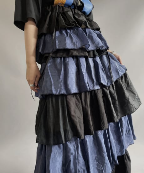 【RE;CIRCLE】RE Tiered Skirt & Bra Set / 230803-003