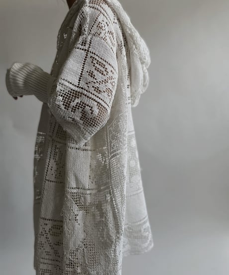 【RE;CIRCLE】 RE Crochet Lace S/S Hoodie / 220427-027
